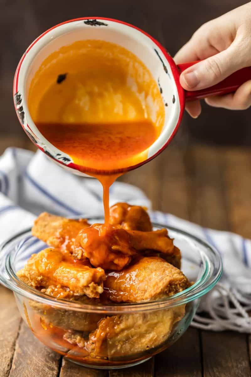 This Buffalo Wings Recipe makes some of the BEST Buffalo Wings I’ve ever had. These spicy, deep fried buffalo chicken wings are perfect for tailgating, the Super Bowl, and every day in between!