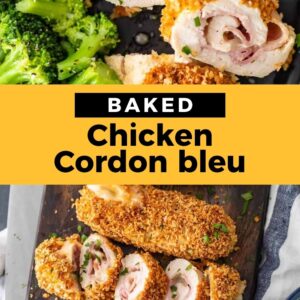 baked chicken cordon bleu pinterest