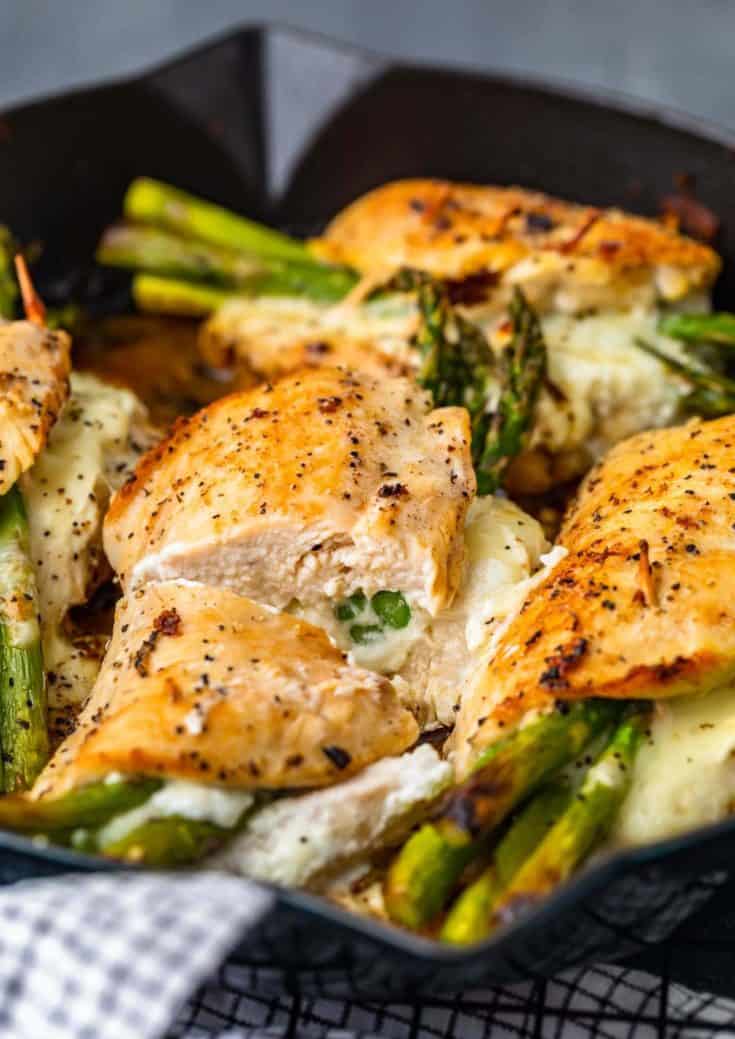 Asparagus Stuffed Chicken Breast Recipe - {VIDEO!!!}