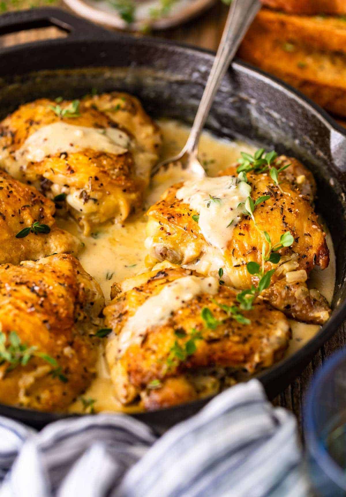 Chicken Dijon in White Wine Sauce - VIDEO!!!