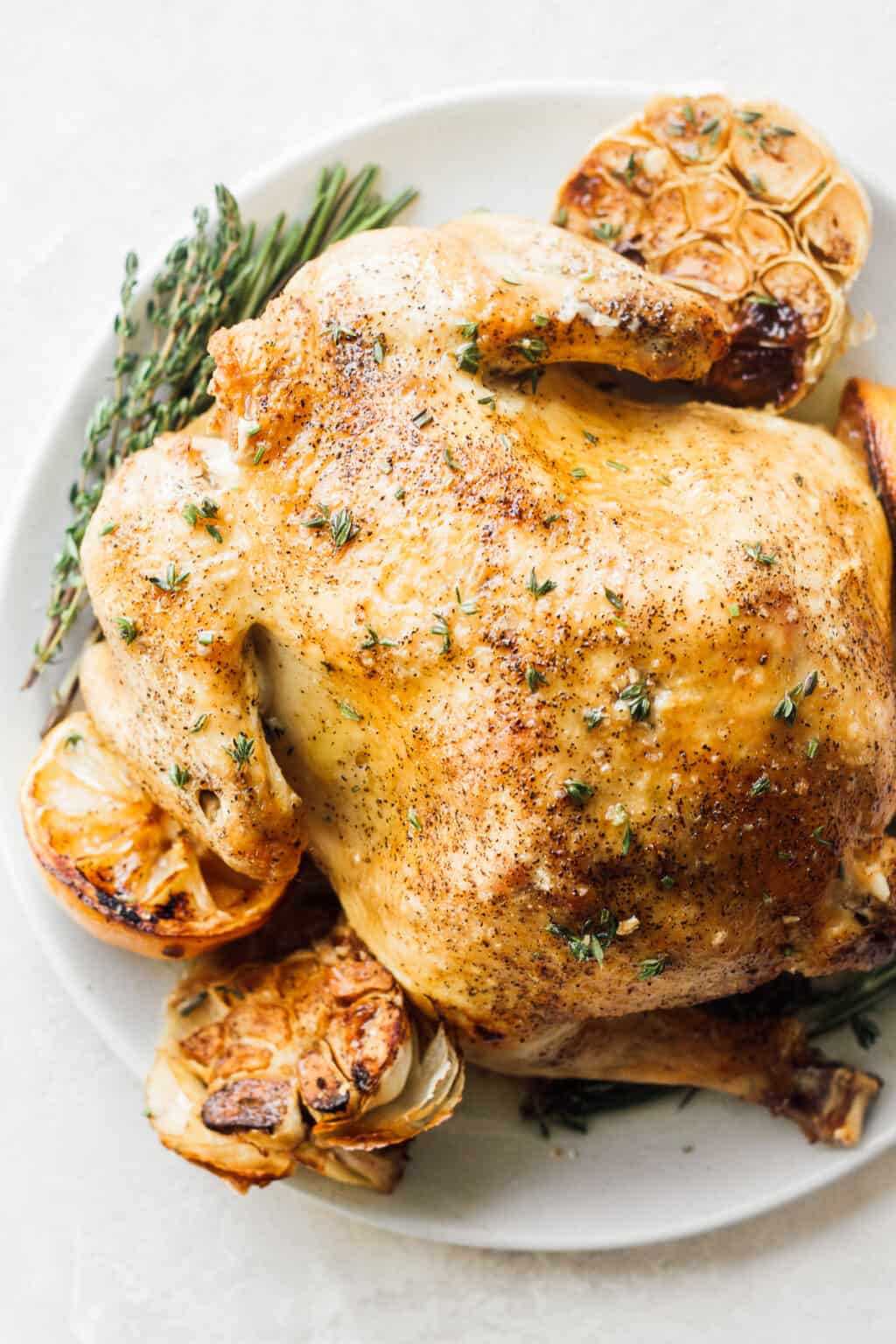 Whole Roast Chicken (Lemon Garlic Roasted Chicken) (VIDEO!!)