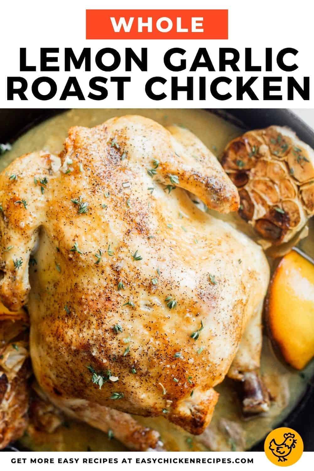 Whole Roast Chicken (Lemon Garlic Roasted Chicken) (VIDEO!!)