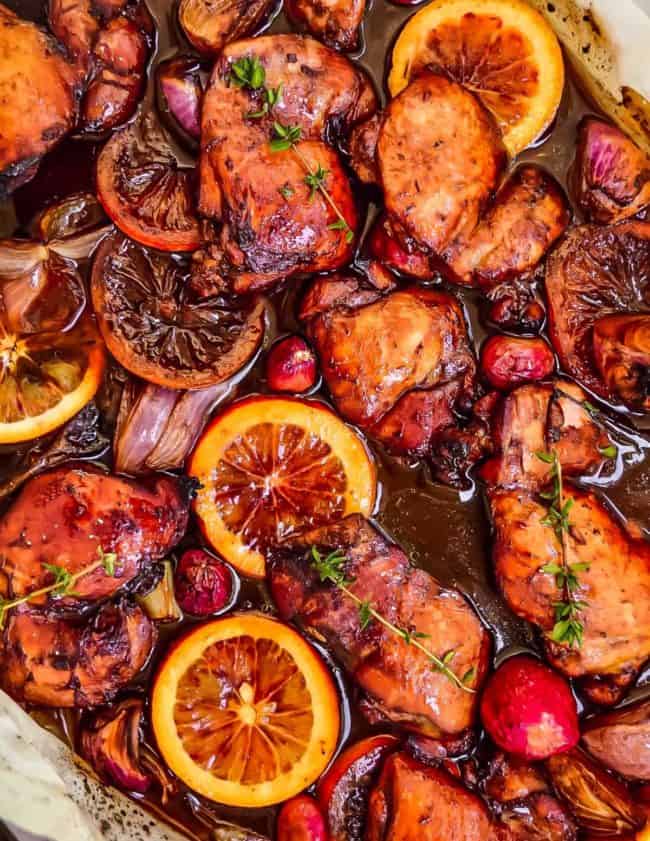 Balsamic Glazed Chicken is a tasty, easy, and simple sheet pan chicken recipe sure to please the entire family. This Balsamic Chicken Recipe is so juicy, tender, and unique. Love!