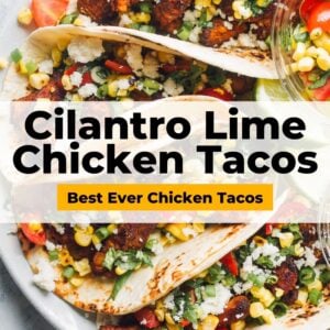 cilantro lime chicken tacos pinterest collage