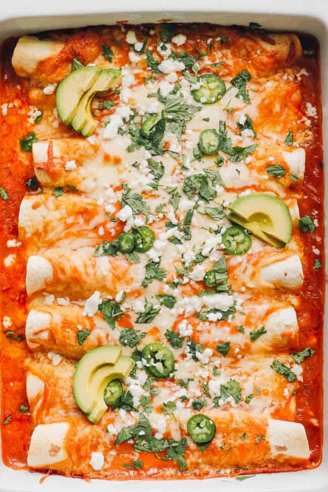 Easy Chicken Enchiladas (Shredded Chicken) - Easy Chicken Recipes