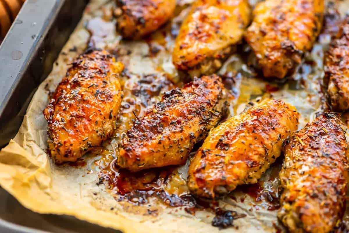 how to make oven baked chicken wings with garlic and herbs step by step photos