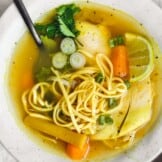 Homemade Chicken Noodle Soup is a staple at our house! This easy recipe for How to Make Chicken Noodle Soup is one you'll make again and again, warming the soul and the belly.
