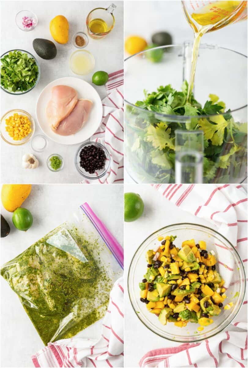 Cilantro Lime Chicken Breast With Mango Avocado Salsa Video