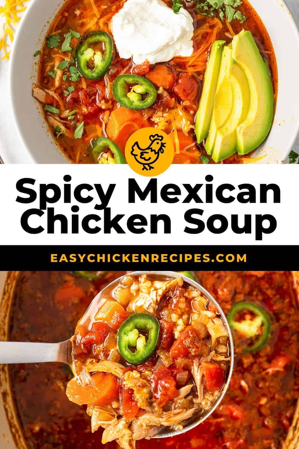 Mexican Chicken Soup (Spicy) - Easy Chicken Recipes (VIDEO!!)