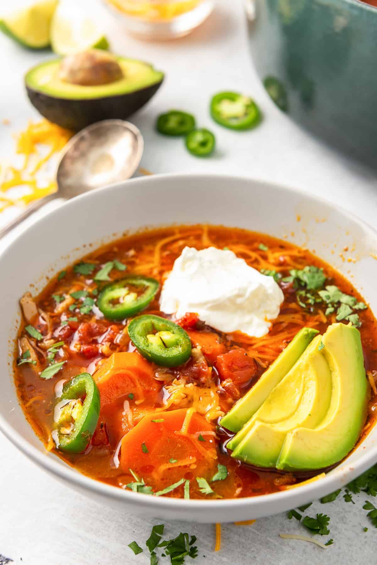 side image of Mexican Chicken Soup