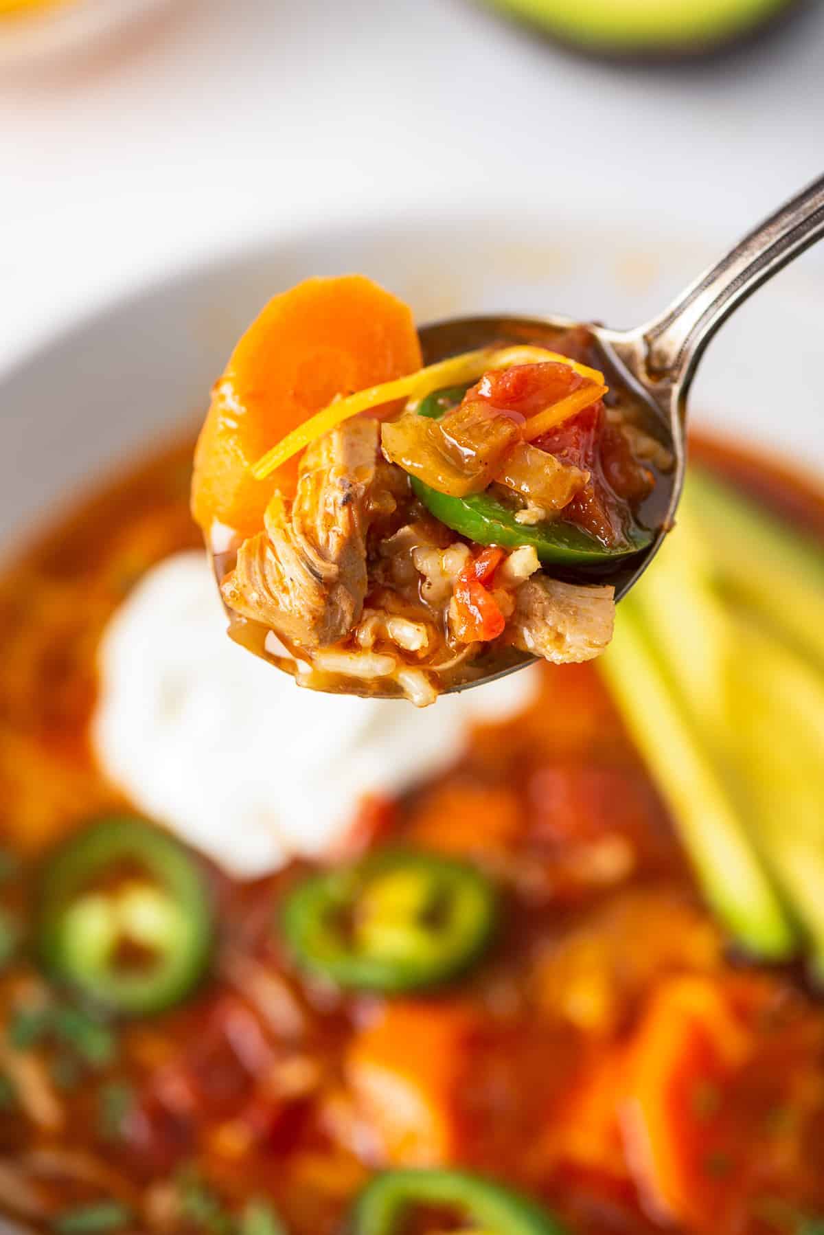 spoonful of Spicy Mexican Chicken Soup