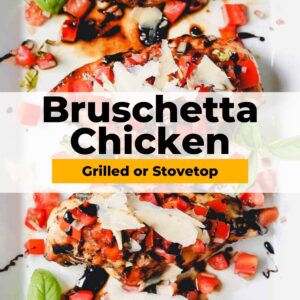 grilled bruschetta chicken pinterest collage