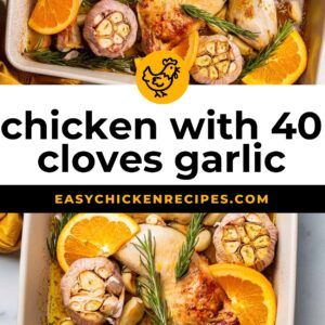 chicken 40 cloves garlic pinterest