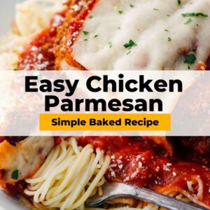 easy chicken parmesan pinterest collage
