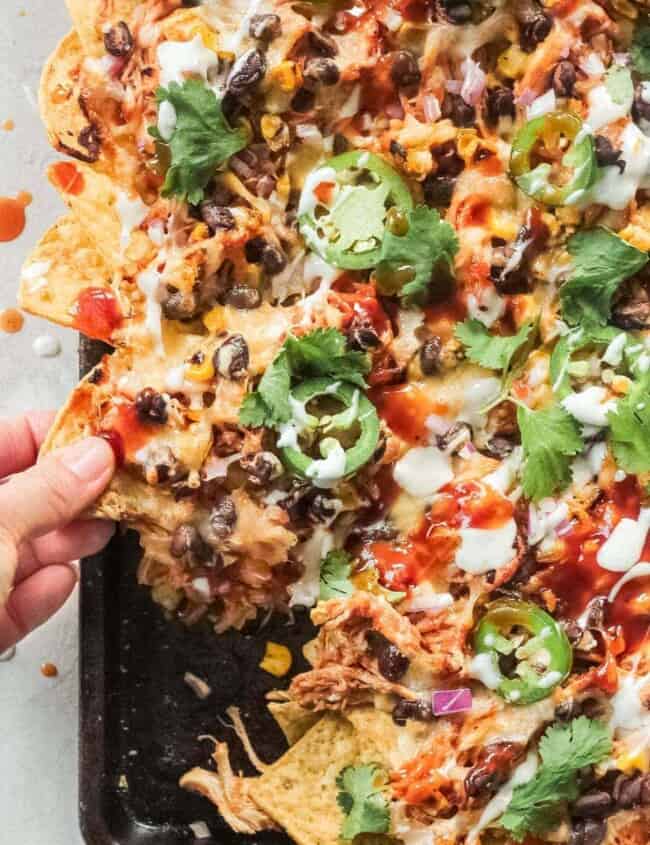 baked chicken nachos