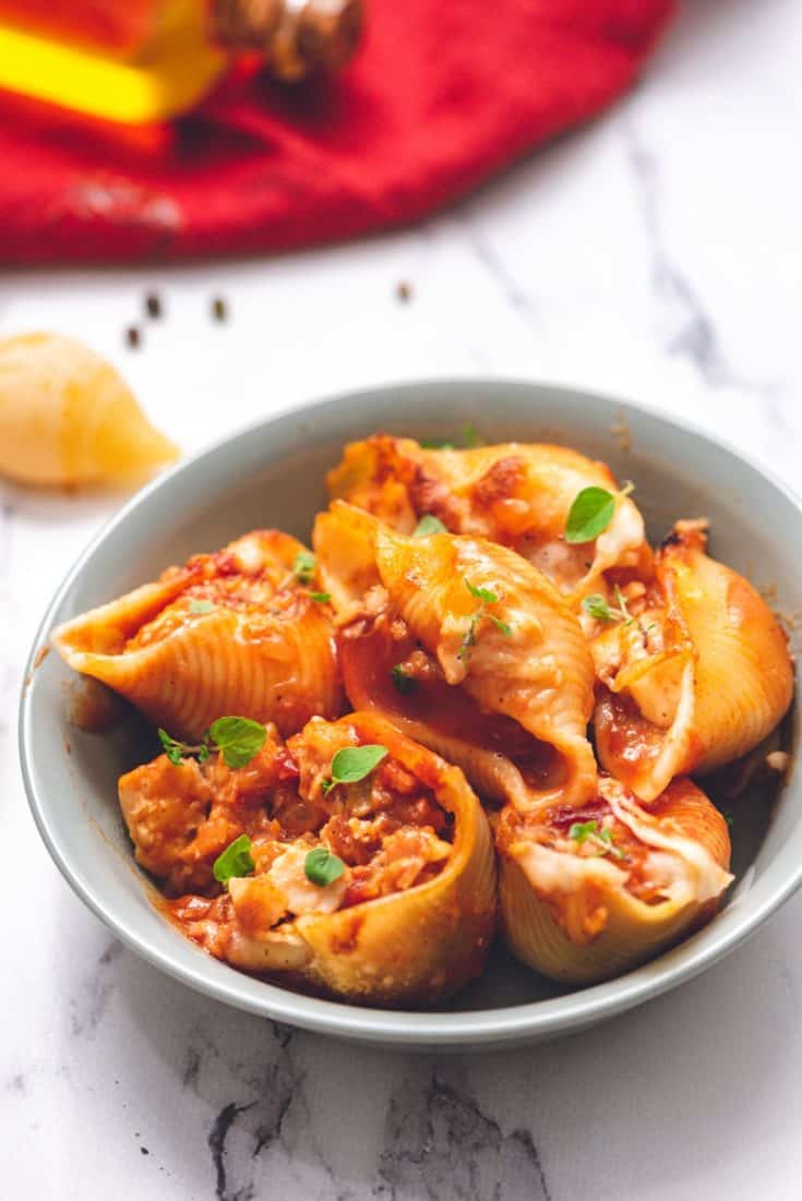 Chicken Parmesan Stuffed Shells