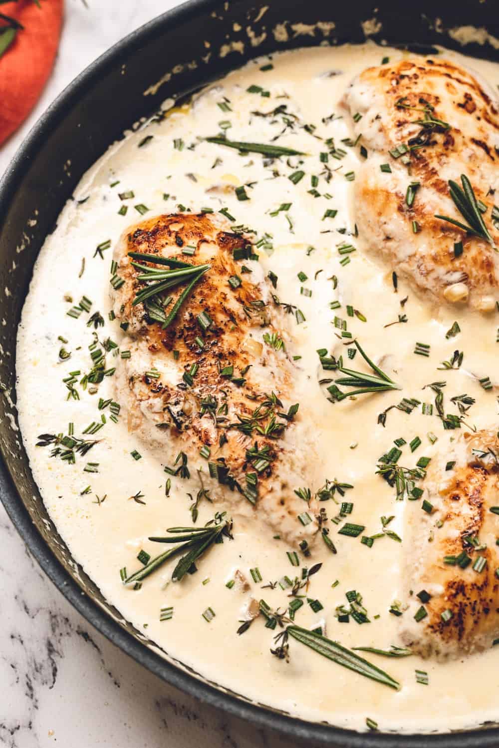 Creamy Garlic Herb Chicken Skillet (HOW TO VIDEO)