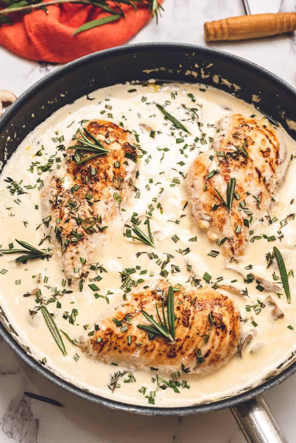 Creamy Garlic Herb Chicken Skillet How To Video