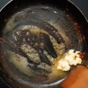 melting butter in a skillet.