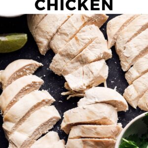 poached chicken pinterest collage