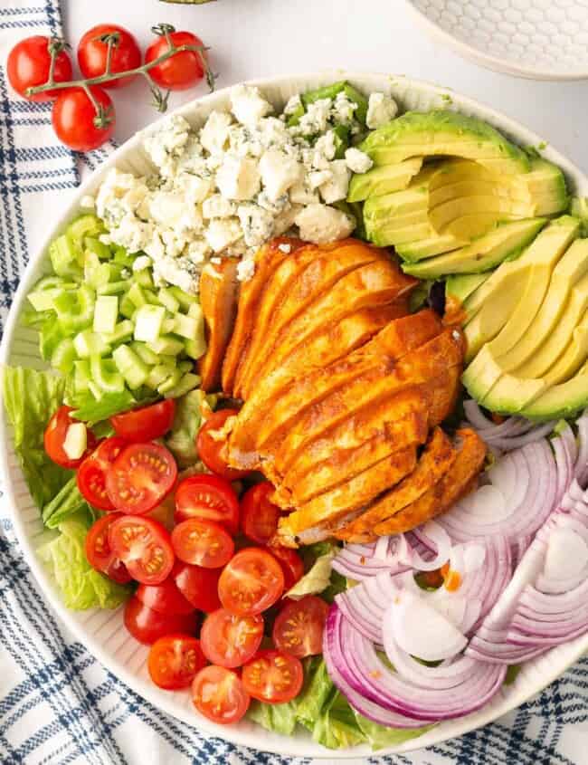 buffalo chicken salad in bowl