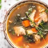 healthy chicken soup in bowl