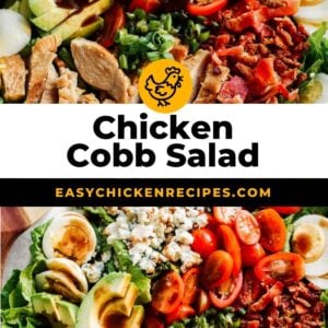 chicken cobb salad pinterest collage