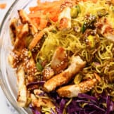 chinese chicken salad in bowl