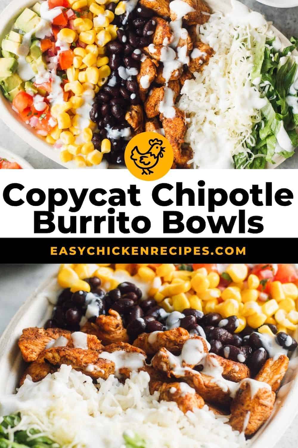 Chicken Burrito Bowl Recipe (Chipotle Copycat) - Easy Chicken Recipes ...