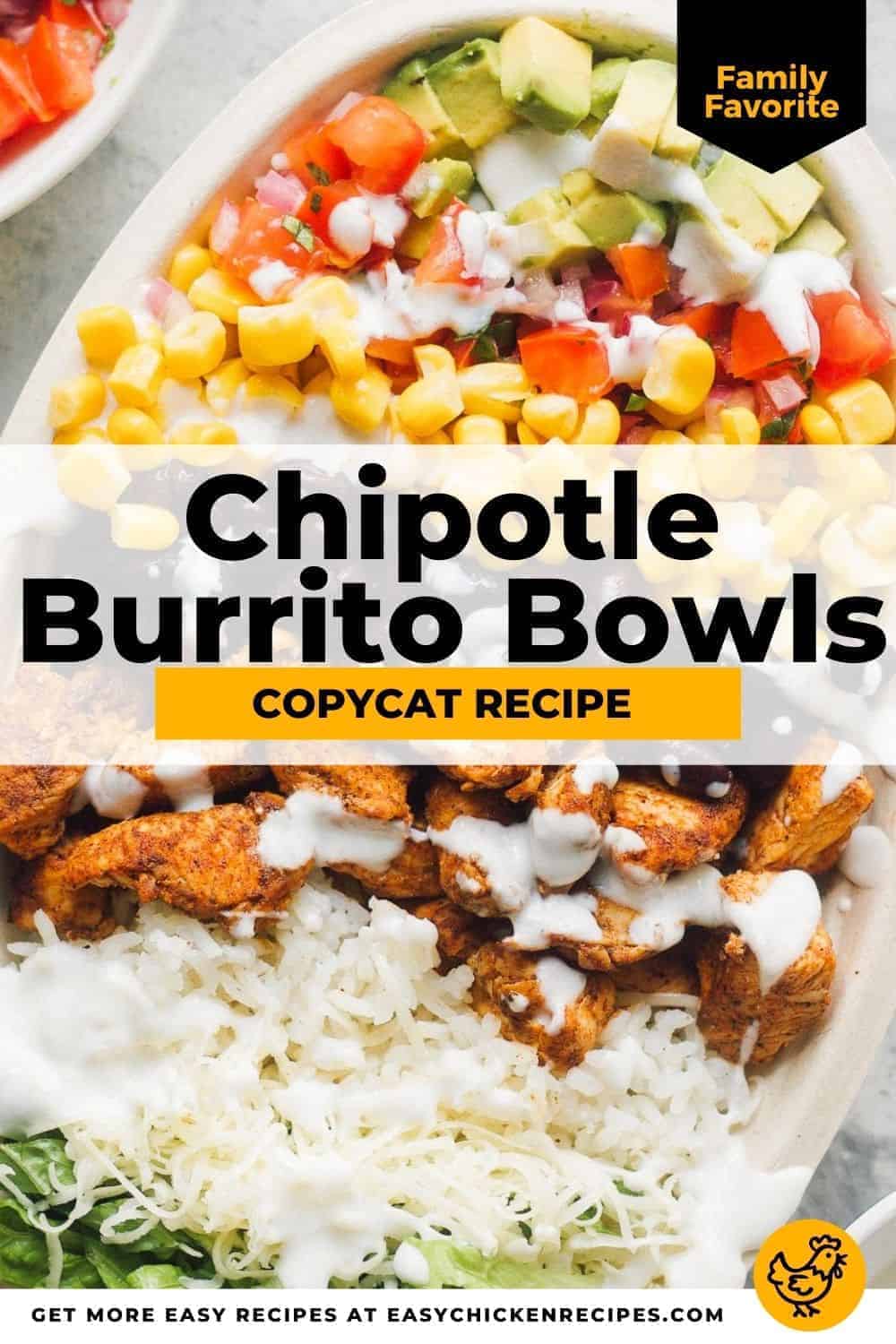 Chicken Burrito Bowl Recipe (Chipotle Copycat) - Easy Chicken Recipes ...