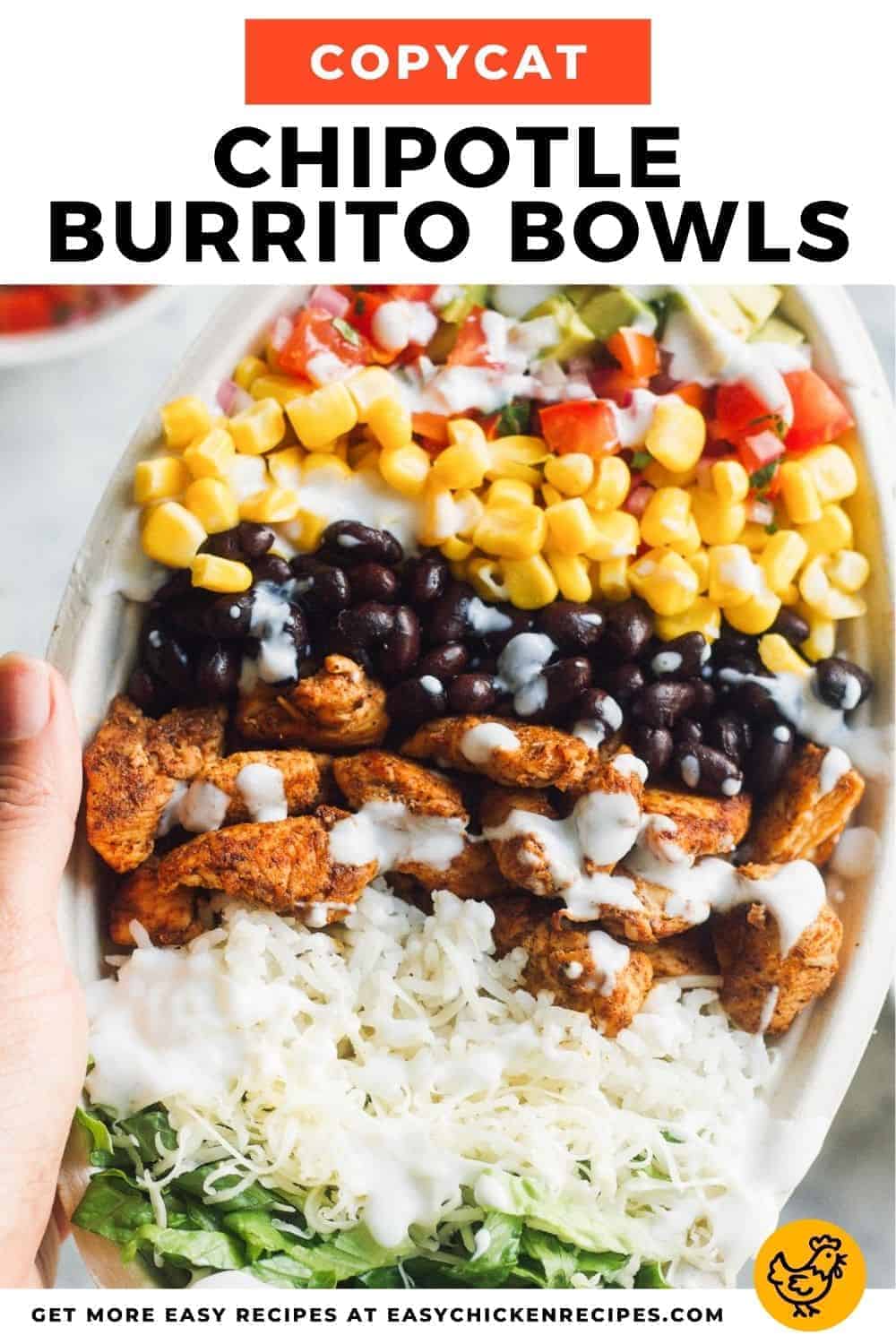 Chicken Burrito Bowl Recipe (Chipotle Copycat) - Easy Chicken Recipes ...