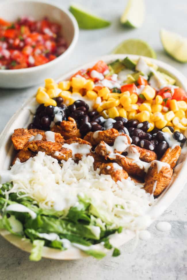 Chicken Burrito Bowl Recipe (Chipotle Copycat) - Easy Chicken Recipes ...