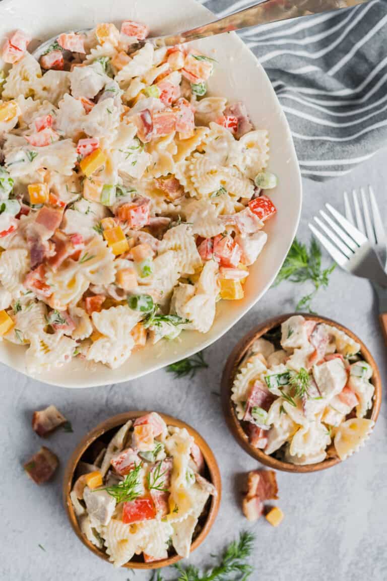 Chicken Bacon Ranch Pasta Salad - Easy Chicken Recipes (VIDEO)