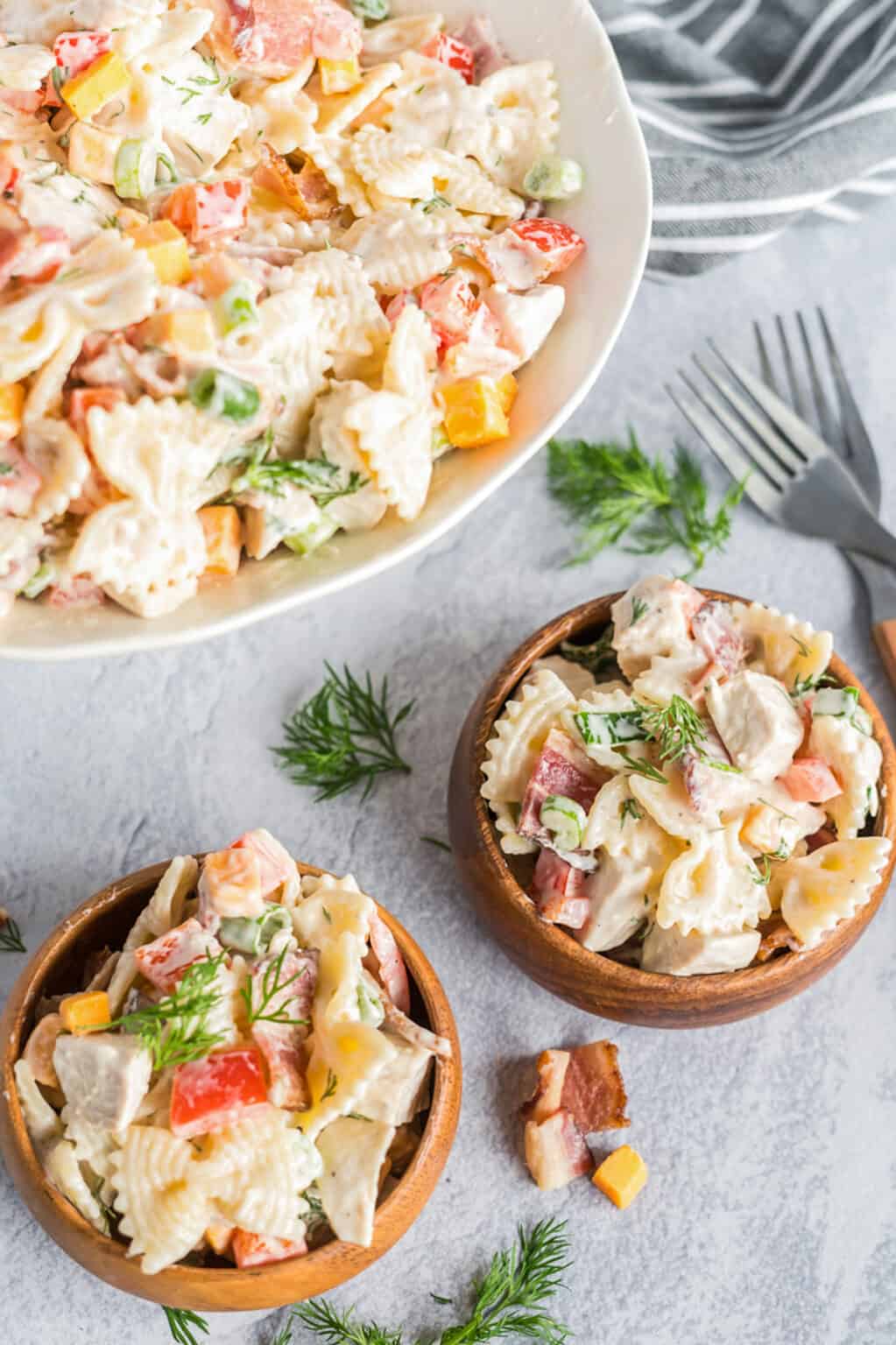 Chicken Bacon Ranch Pasta Salad - Easy Chicken Recipes (VIDEO)