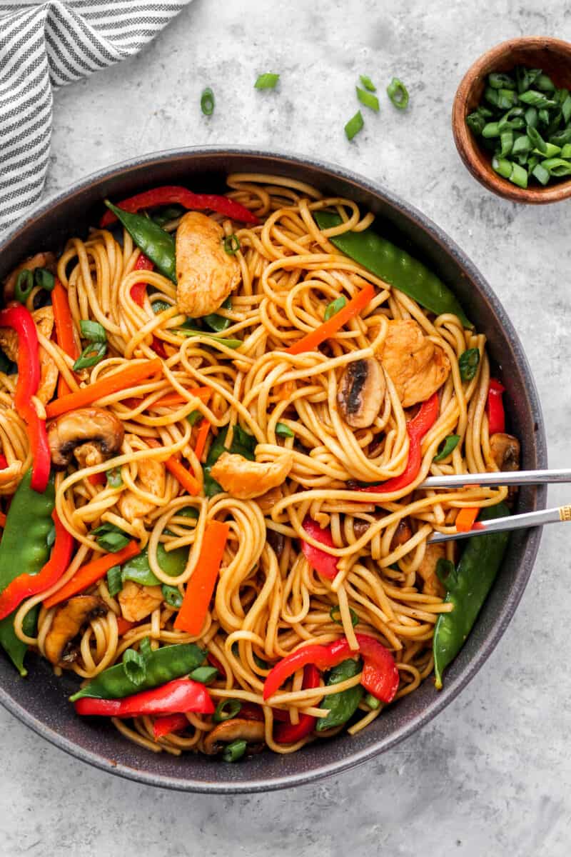 bowl of lo mein