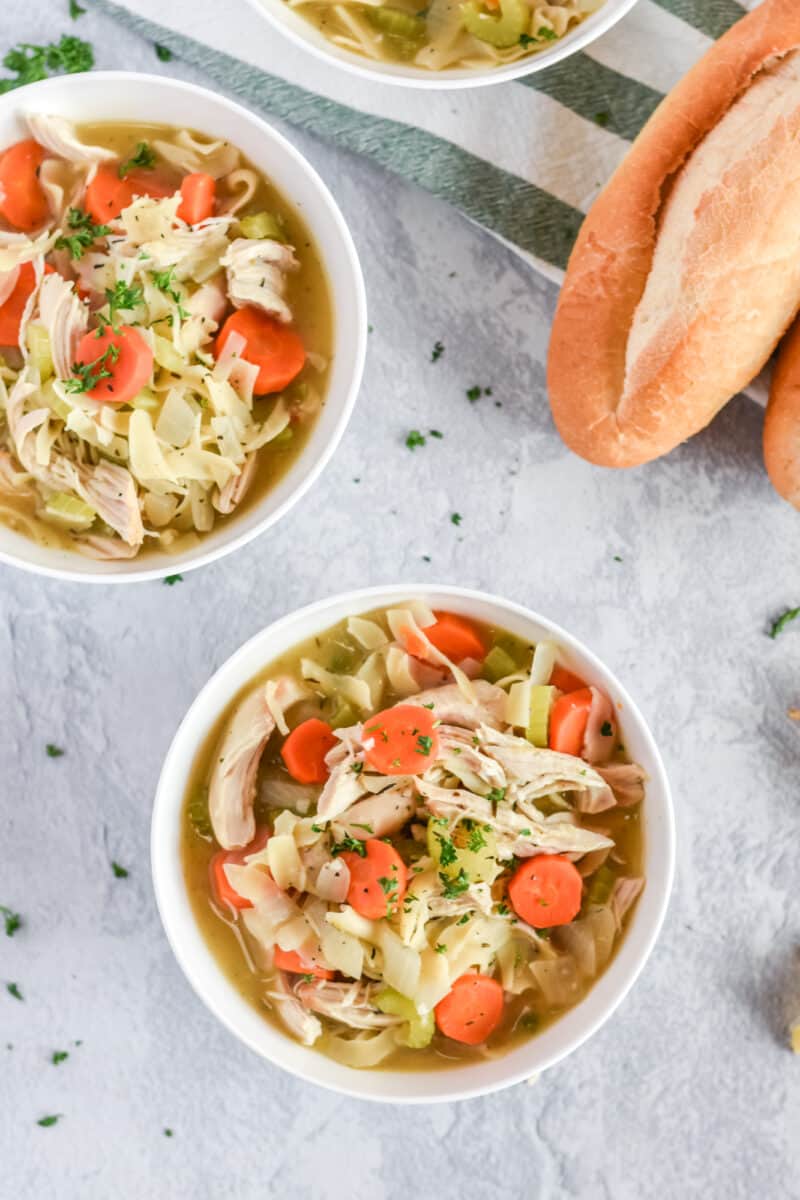 bowl of best chicken noodle soup