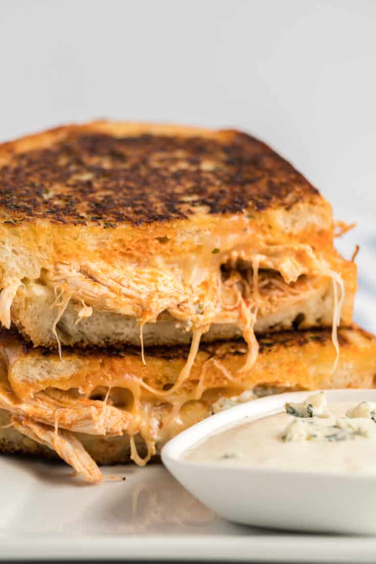 Buffalo Chicken Grilled Cheese Sandwich - Easy Chicken Recipes