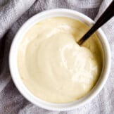homemade mayo in a bowl