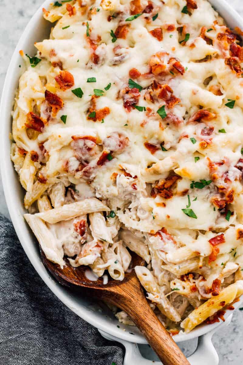 Chicken Bacon Ranch Pasta Bake - Easy Chicken Recipes