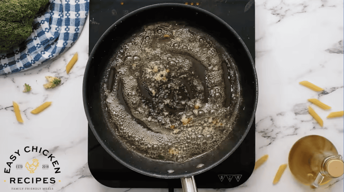 minced garlic sautéed in butter.