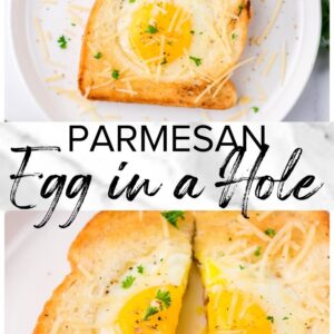 Parmesan Eggs in a Hole.