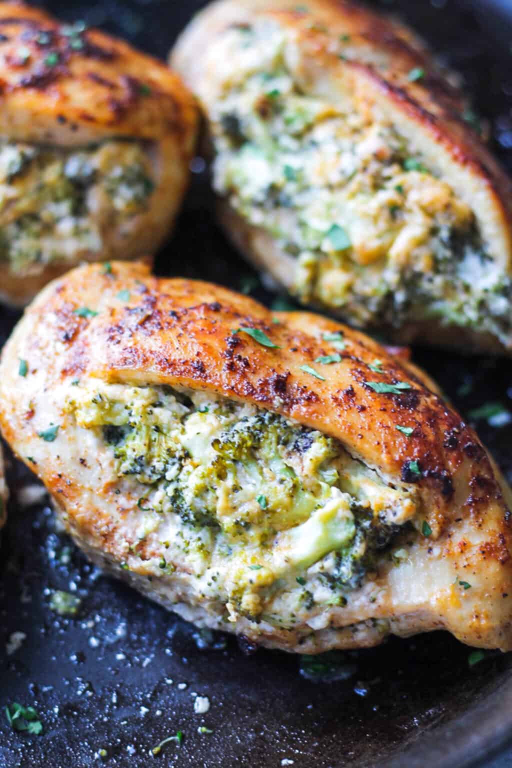 Broccoli And Cheese Stuffed Chicken Breast - Easy Chicken Recipes