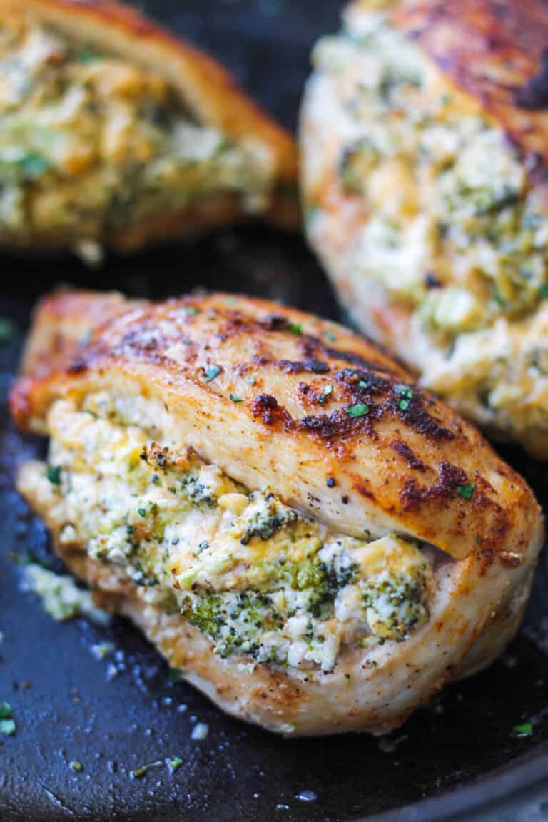 Broccoli and Cheese Stuffed Chicken Breast - Easy Chicken Recipes