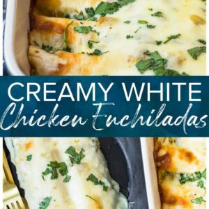 white chicken enchiladas pinterest collage