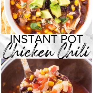 instant pot chicken chili pinterest collage