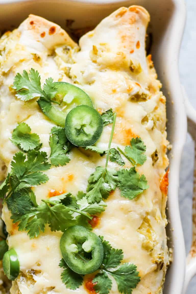 Green Chile Chicken Enchiladas Salsa Verde Easy Chicken Recipes   Salsa Verde Chicken Enchiladas 8 Of 8 768x1152 