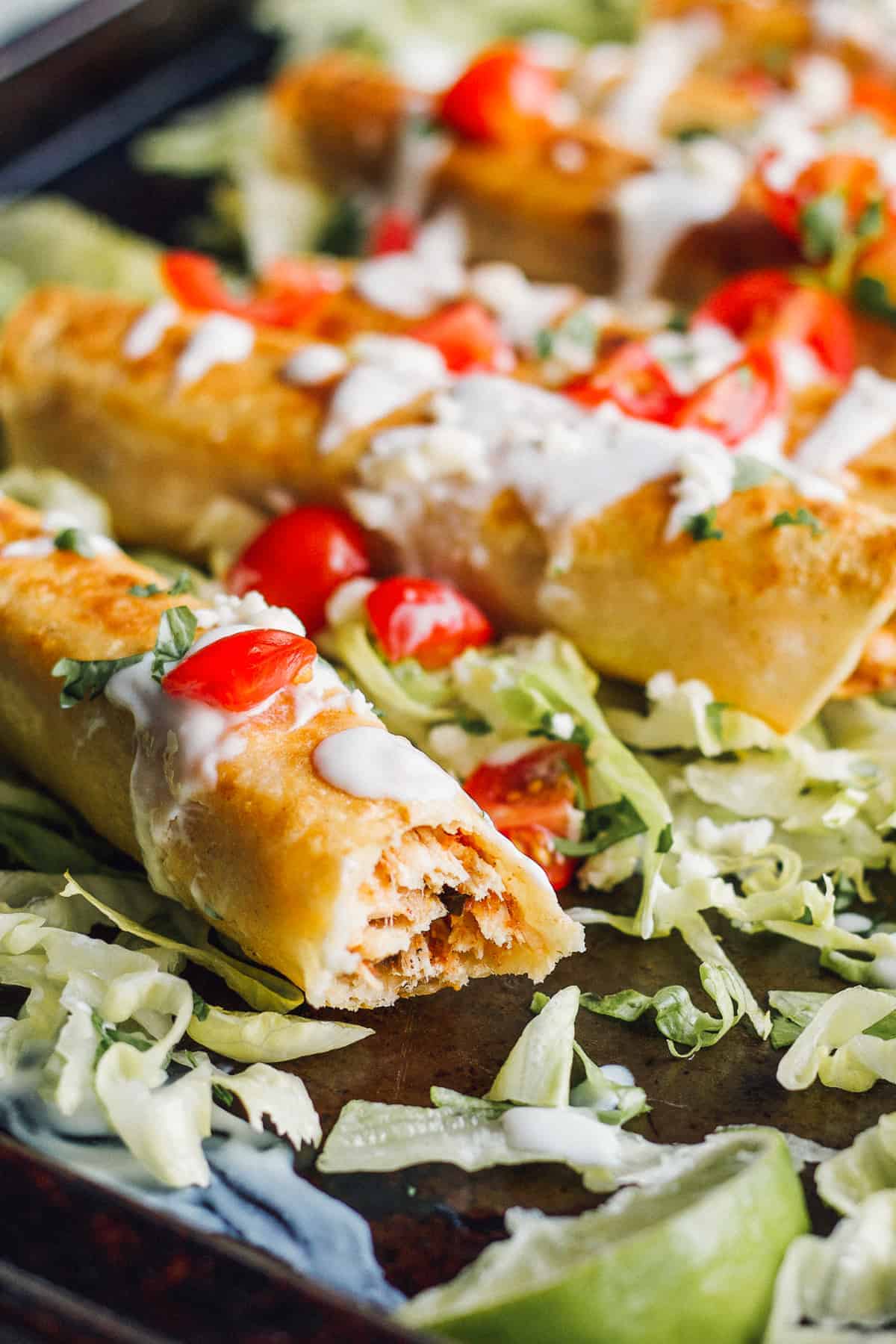 How to make: Baked chicken chipotle flautas