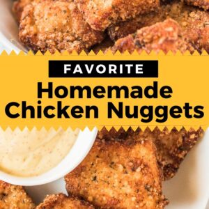 homemade chicken nuggets pinterest collage