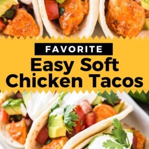 easy chicken tacos pinterest collage