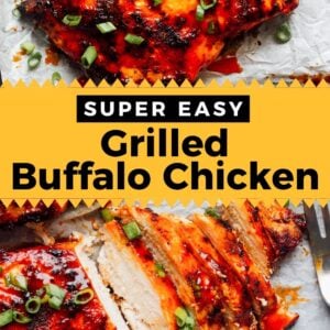 grilled buffalo chicken pinterest collage